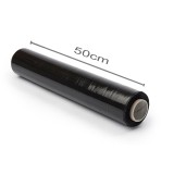 Folie Stretch Neagra 50cm x 100m Protectie Suprafete, Uz Manual, Grosime 23 microni