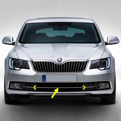 Ornament Crom Grila Bara Fata Central Am Skoda Superb 2 2013-2015 3T0853551A2ZZ foto