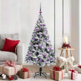 vidaXL Brad de Crăciun artificial Verde 150 cm PVC și Oțel și Plastic 3396955