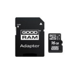 Card de memorie Goodram microSDHC 16GB, Clasa 10 + Adaptor microSD