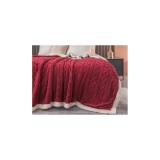 Cumpara ieftin Patura Cocolino cu Blanita Uni, Model Tricotat-JO259 GRENA