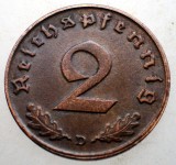 2.814 GERMANIA 2 REICHSPFENNIG 1938 D, Europa, Bronz