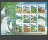 BRITISH INDIAN OCEAN TERRITORY 2009 FLORA SI FAUNA PESTI PASARI RECHINI TESTOASE