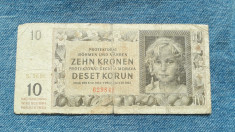 10 Krone 1942 Protectorat Bohemia si Moravia / Korun foto