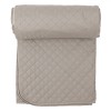 Cuvertură Pat Dublă, Model Două Fețe, Culoare Bej și Maro Taupe, Dimensiuni 220x240 cm, Material Poliester, Oem