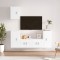 vidaXL Set dulap TV, 5 piese, alb extralucios, lemn prelucrat