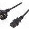 Cablu alimentare AC, 1.8m, {{Numar miezuri}} fire, culoare negru, CEE 7/7 (E/F) &amp;#351;tecar in unghi, IEC C13 mama, ASSMANN - AK-440100-018-S