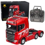 Camion electric Scania cu telecomanda, rosu, 1:18, Lean 27668