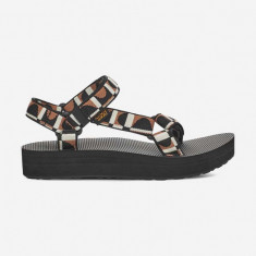 Teva sandale femei, culoarea negru, cu platforma