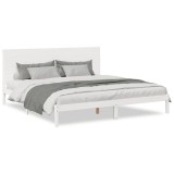 Cumpara ieftin Cadru pat foarte lung fara saltea, alb, 180x210 cm lemn masiv