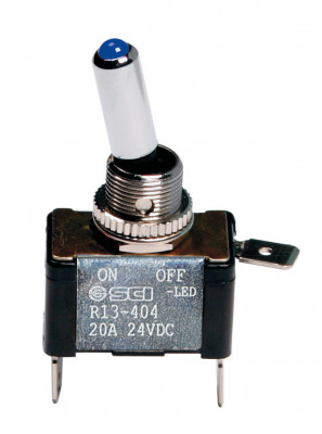 Intrerupator basculant cu LED 2 terminale 12V - 20A - Albastru Garage AutoRide foto