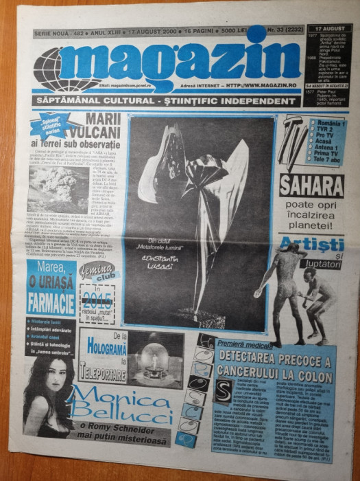ziarul magazin 17 august 2000- art monica bellucci