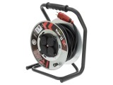Prelungitor alimentare KERG 3x2,5mm2 bobinat cu 4 prize, negru