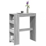 Cumpara ieftin Masă bar cu rafturi, gri sonoma, 90x40x103,5 cm, lemn prelucrat