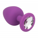 Cumpara ieftin Loving Joy Jewelled Silicone Butt Plug Purple -Large