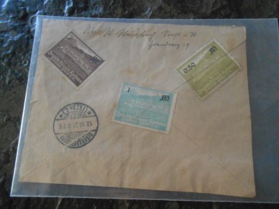 Plic Germania, 1921, 3 valori cu supratipar, stare buna foto