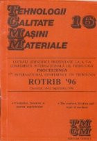 TCMM 16 - Lucrari stiintifice prezentate la a 7-a Conferinta de tribologie Proceedings ROTRIB 96, Bucuresti 1996 foto