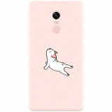 Husa silicon pentru Xiaomi Redmi Note 4, Cute Dog Streching