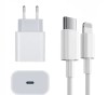 Set Incarcator Fast Charge APPLE 20W Pentru IPhone X/11/12/13/14 Pro/Pro Max +Cablu De Date Fast Charge