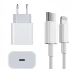 Set Incarcator Fast Charge APPLE 25W Pentru IPhone X/11/12/13/14 Pro/Pro Max +Cablu De Date Fast Charge
