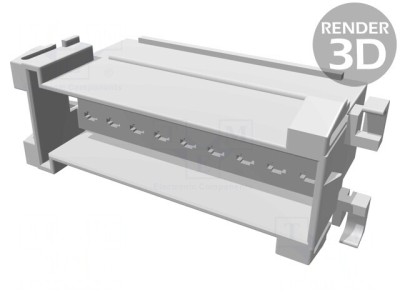 Conector cablu-cablu JPT tată negru PIN 18 foto