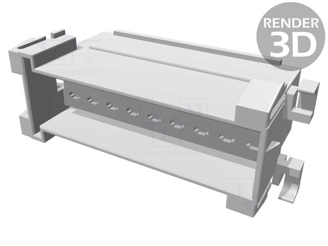 Conector cablu-cablu JPT tată negru PIN 18