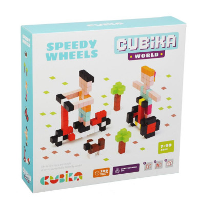 Joc din lemn, set de constructii, cubika, world speedy wheels foto