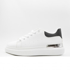 Sneakers Dama MBrands cu talpa flexibila, din piele ecologica, alb H03 - 40