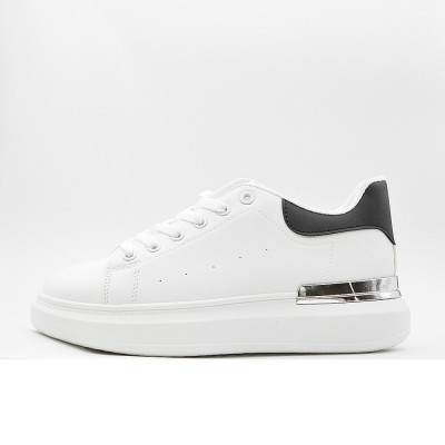 Sneakers Dama MBrands cu talpa flexibila, din piele ecologica, alb H03 - 36 foto