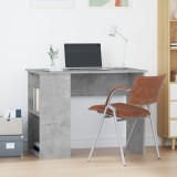 Birou vidaXL Gri Beton 100x55x75 cm Lemn Prelucrat Birou Calculator Birou Studiu cu Rafturi