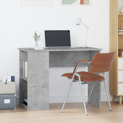 Gossi birou, gri beton, 100x55x75 cm, lemn prelucrat foto