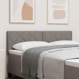Tăblie cap cu lumini cu bandă LED Gri taupe 160 cm țesătură