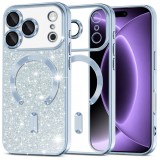 Cumpara ieftin Husa MagSafe pentru Apple iPhone 18 Pro / 17 Pro, Techsuit, Luxury Glitter, Bleu
