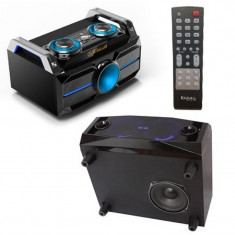 Sound box portabil, iluminat led, telecomanda, USB, SD, FM, AUX, RMS 60 W foto