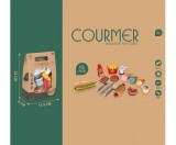 Set de joaca cu alimente in punga de hartie,15 piese,plastic