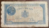 B11 86 - Bancnota foarte veche - Romania - 5000 lei - emisiune 10 octombrie 1944 - filigran BNR orizontal
