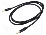 Cablu audio Jack 3,5mm stereo 1,5m negru Reds Music