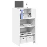 Birou de recepție alb 55x50x103,5 cm lemn prelucrat