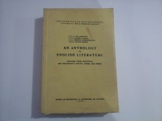 AN ANTHOLOGY OF ENGLISH LITERATURE - ANA CARTIANU, VALERIA ALCALAY, ANDREEA GHEORGHITOIU, LILIANA MARES