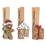 Clestisori Decorativi de Craciun din Lemn cu Figurine 7,5cm, CMCLASS