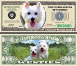 !!! SUA = FANTASY NOTE = WESTIE TERRIER - 2006 - UNC / SERIA CAINI , WOOF