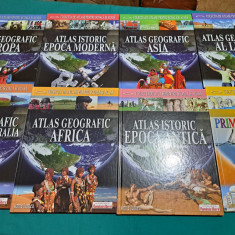 COLECȚIA DE ATLASE PENTRU ȘCOALĂ ȘI ACASA * 8 VOLUME, EDIȚIE COMPLETĂ *