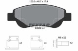 Set placute frana disc Citroen C1, C1 II; Peugeot 107, 108; Toyota Aygo Motor 1.0, 1.0, 1.0, 1.0, 1.0 GPL, 1.0 VTi, 1.0 VTi 68, 47.2x122.8x17.4mm,
