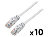Cabluri patch U/UTP 5e litat CCA PVC gri 2m 26AWG - 10 bucati