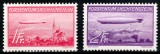 Liechtenstein 1936, Mi #149-150**, Posta Aeriana, aviatie, Zeppelin, MNH, cota 250,- &euro;!