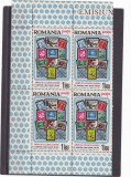 EXIL ROMANIA-SPANIA 1966 EUROPA CEPT,IN BLOC DE 4,DANTELAT,NEUZAT MNH.