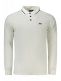 Cumpara ieftin Bluza polo barbati, cu logo, Regular fit, alb, L