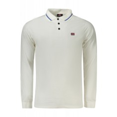Bluza polo barbati, cu logo, Regular fit, alb, L