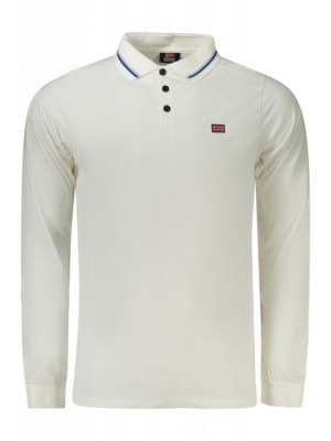 Bluza polo barbati, cu logo, Regular fit, alb, XL foto