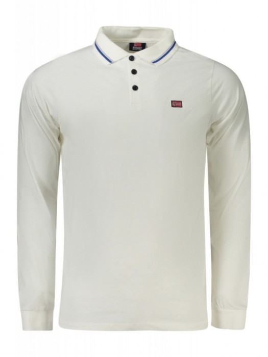 Bluza polo barbati, cu logo, Regular fit, alb, XL